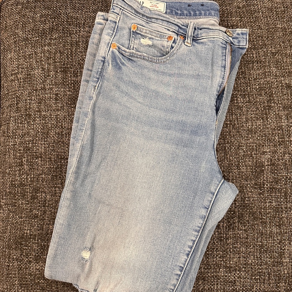 GAP Light Blue Women Flare Jeans